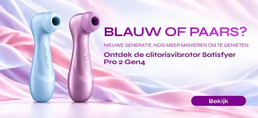 Blauw of paars? Maak kennis met de nieuwe clitorisstimulators van Satisfyer Pro 2 Gen4 op Desirel.be | Sex Shop België Desirel.be