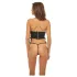 Bombshell - bustier set - leopard print - met string - zwart