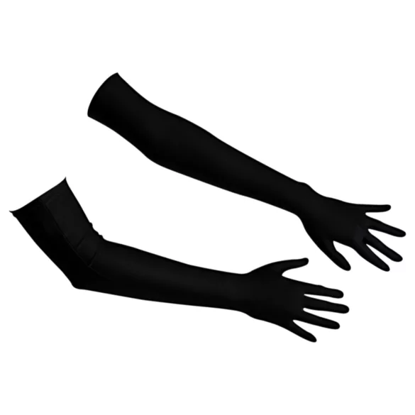 Cottelli - Satijnen handschoenen - zwart - maat S-L