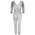 NO:XQSE - Catsuit - volledig netstof - zwart (S-L)