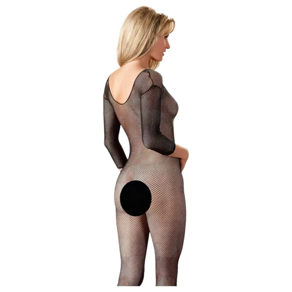 NO:XQSE - Catsuit - volledig netstof - zwart (S-L)