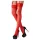 Cottelli - Kanten stay-up kousen - rood - 5/XL