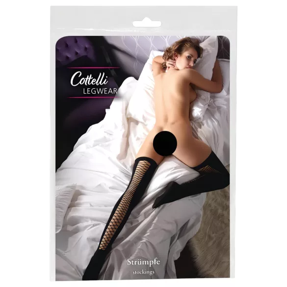 Cottelli - Sexy stay-up kousen - zwart - M/L