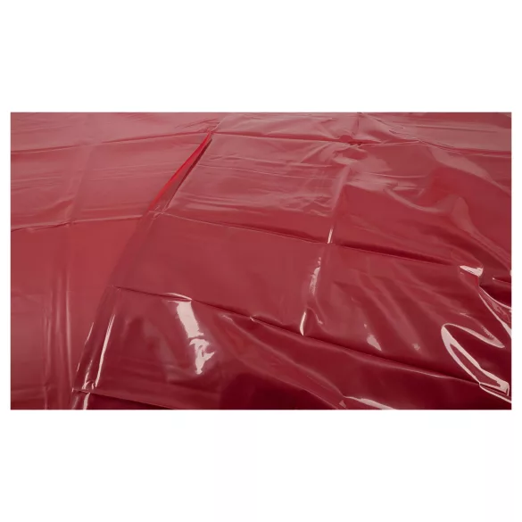 Lakenspread - laklederen hoeslaken - rood - 200x230cm
