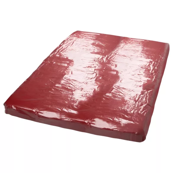 Lakenspread - laklederen hoeslaken - rood - 200x230cm