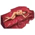 Lakenspread - laklederen hoeslaken - rood - 200x230cm