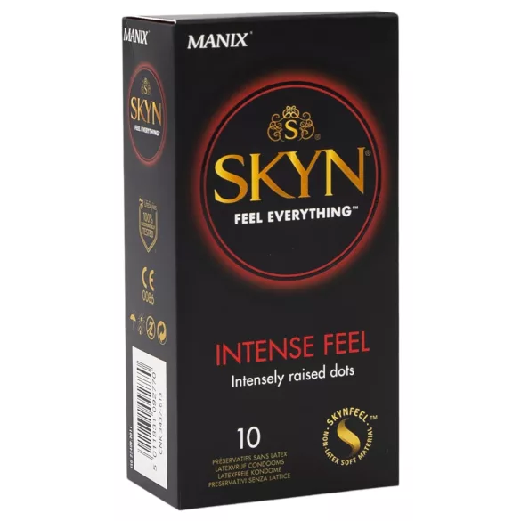 Manix SKYN Intense - latexvrij condoom - geribbeld en met nopjes - 10 stuks