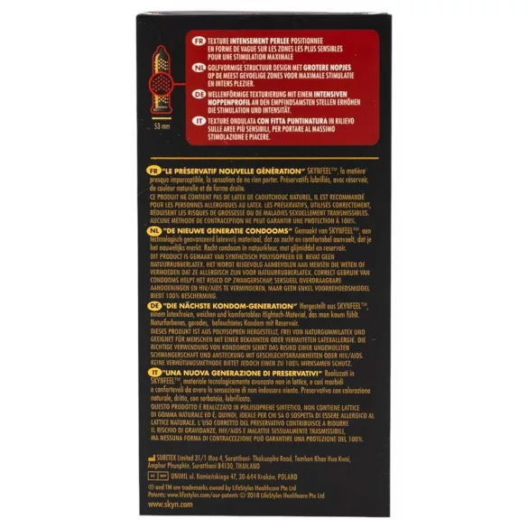 Manix SKYN Intense - latexvrij condoom - geribbeld en met nopjes - 10 stuks