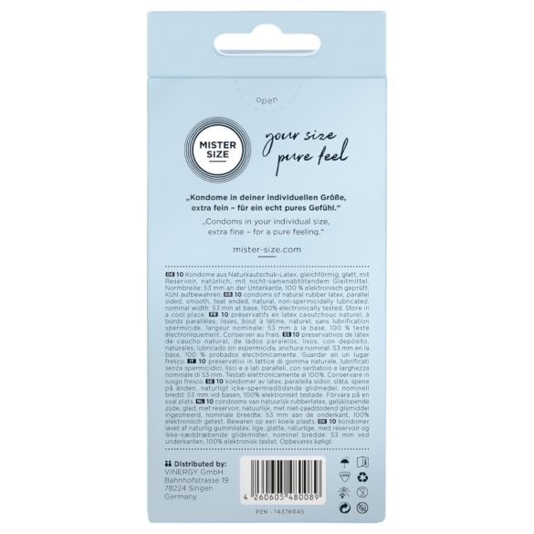 Mister Size - condoom dun - 53mm - 10 stuks