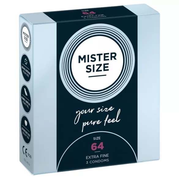 Mister Size - condoom ultradun - 64mm - 3 stuks
