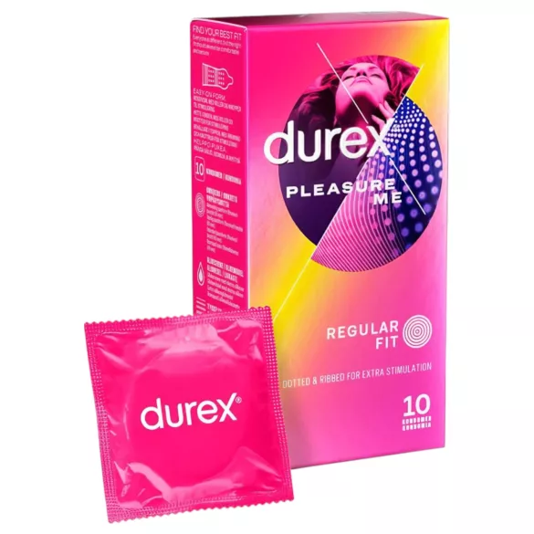 Durex Pleasure Me - condooms geribbeld en gestippeld - 10 stuks