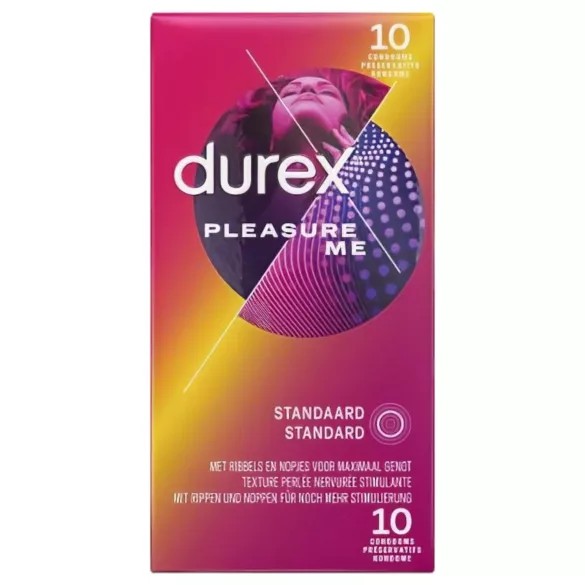 Durex Pleasure Me - condooms geribbeld en gestippeld - 10 stuks