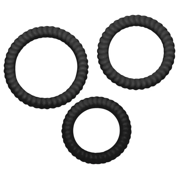 You2Toys - Penisring set van 3 - siliconen - zwart