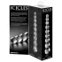 Icicles No. 2 - glazen dildo met bolletjes - transparant