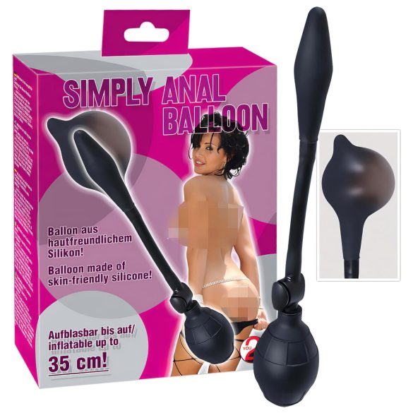 You2Toys - opblaasbare anale dildo - zwart
