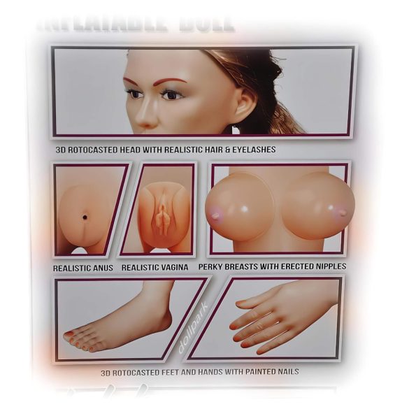 Antonya Vidra - opblaasbare sekspop - half opgetrokken been