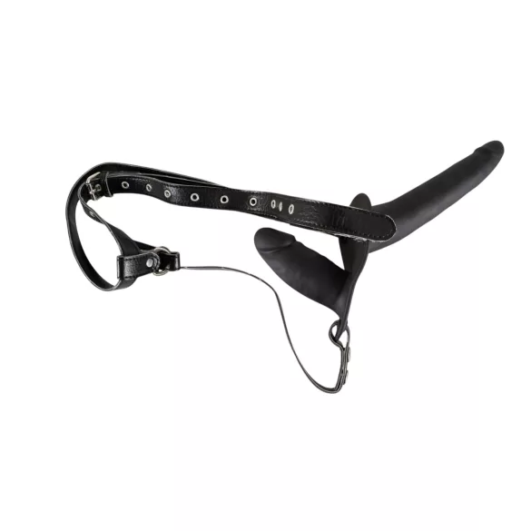 You2Toys - Strap-on dildo duo - siliconen - zwart