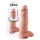 King Cock - dildo met ballen - 30 cm - huidkleur