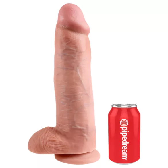 King Cock - dildo met ballen - 30 cm - huidkleur