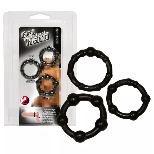 You2Toys - penisringen set - zwart - 3 stuks