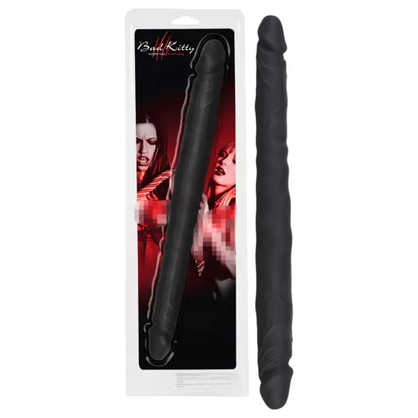 Bad Kitty - siliconen dubbel dildo - zwart