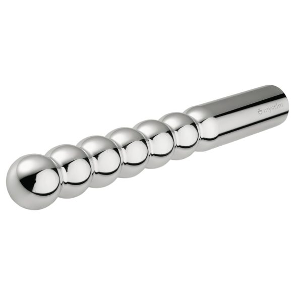mystim - elektro dildo met bolvormig uiteinde - metaal