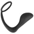 Black Velvets - anale plug met penisring - siliconen - zwart