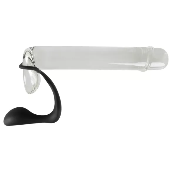 Black Velvets - anale plug met penisring - siliconen - zwart