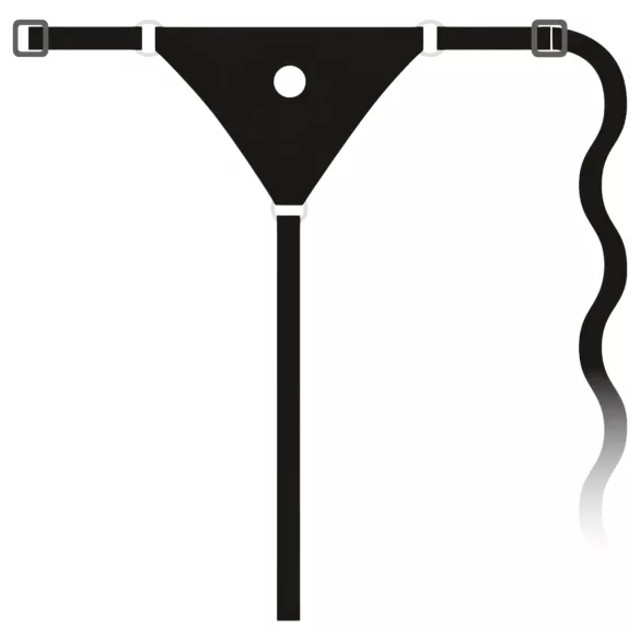 You2Toys - Silicone Strap-On - opzetdildo (zwart)
