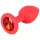 Colorful JOY - siliconen buttplug - klein - rood