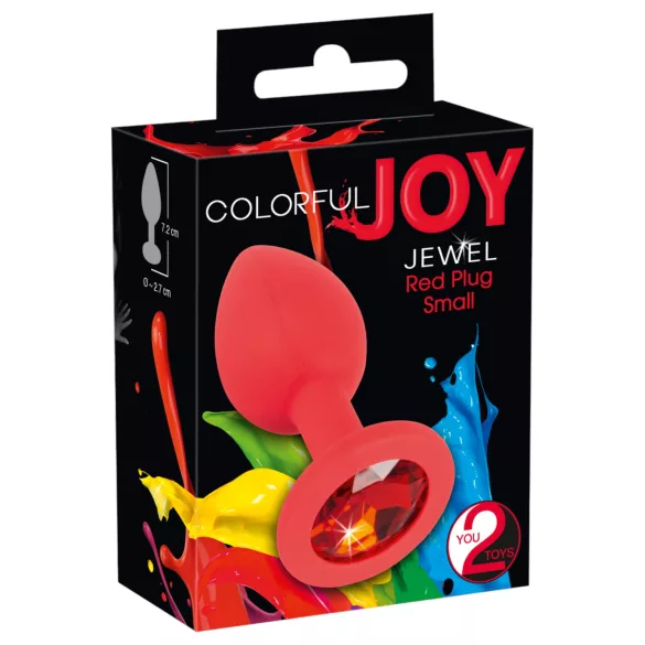 Colorful JOY - siliconen buttplug - klein - rood