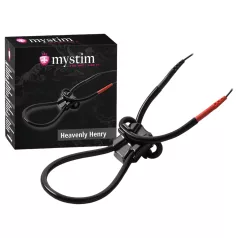 mystim - elektrostimulatie penisring - siliconen - zwart