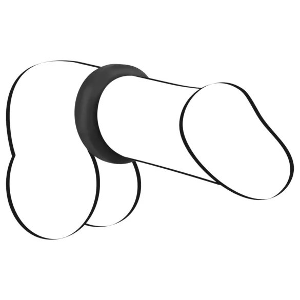 Black Velvets - penisring - dik siliconen - zwart - 2,6 cm