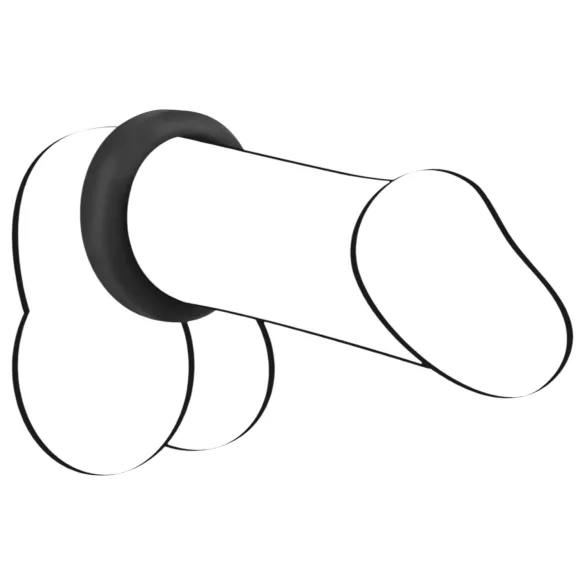 Black Velvets - penisring dikwandig - 3,8 cm - zwart