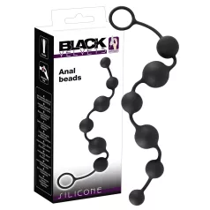Black Velvets - anaal dildo met 6 kralen - zwart