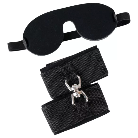 Bad Kitty - handboeien en oogmasker - zwart
