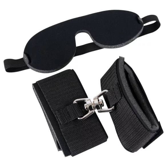 Bad Kitty - handboeien en oogmasker - zwart