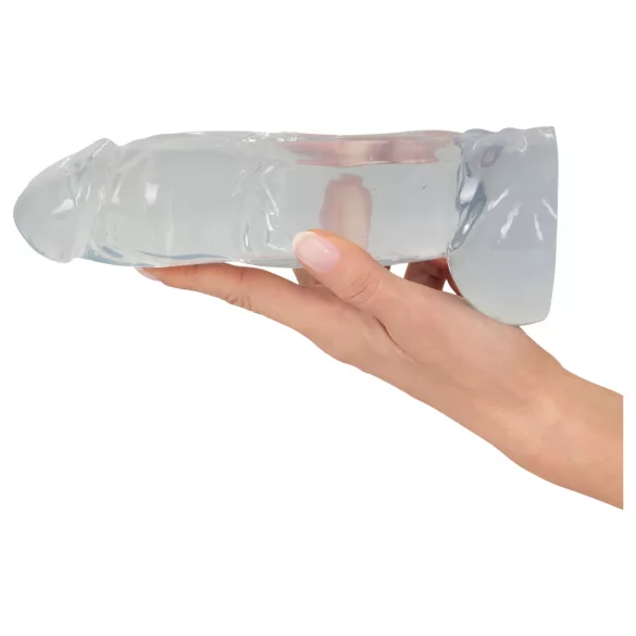 Crystal Clear Big Dong - grote dildo van jelly (21,5 cm)