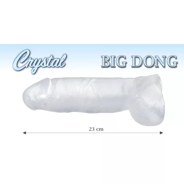 Kristalhelder - dildo - extra groot - transparant