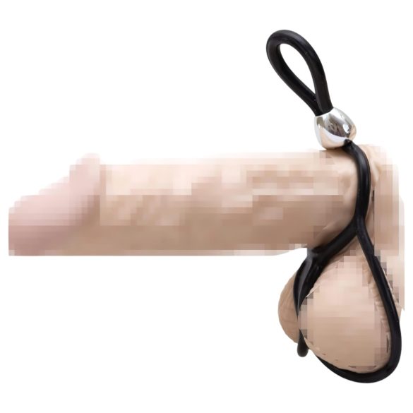 You2Toys - Penis- en balzakring - verstelbaar - zwart
