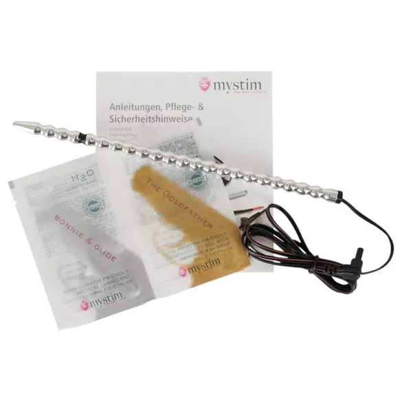 mystim - elektro dilator met bolletjes - e-stim urethra stimulatie