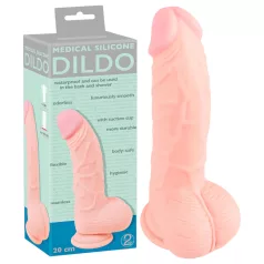 Medical - siliconen dildo - realistisch - 20cm - huidkleur