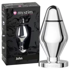 mystim Little John - elektro anaalplug - groot - zilver
