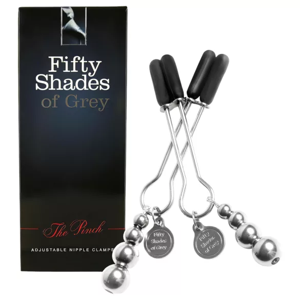 Fifty Shades of Grey - tepelklemmen - verstelbaar - metaal - grijs