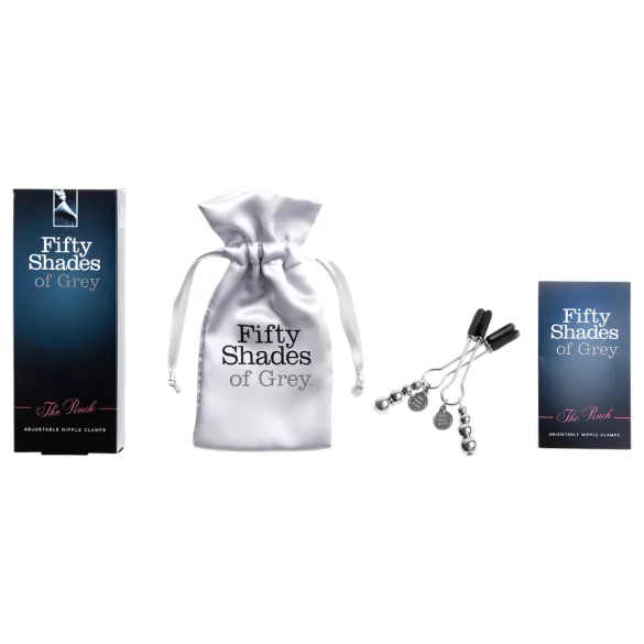 Fifty Shades of Grey - tepelklemmen - verstelbaar - metaal - grijs