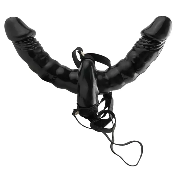 Fetish - dubbel draagbare vibrator - zwart