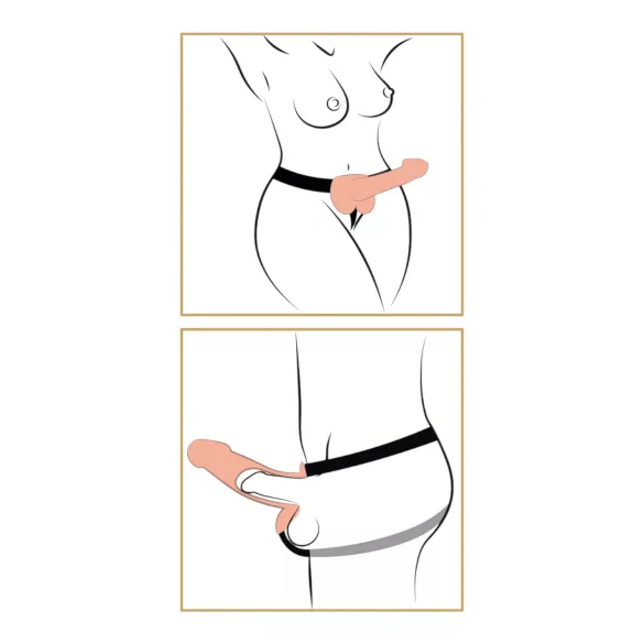 Fetish Strap-on 9 - strap-on dildo - realistisch - huidkleurig