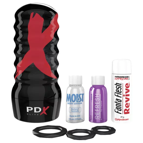 PDX Elite - kunstmatige vagina - handmatig zuigen - huidkleurig