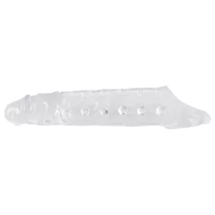 Crystal Skin - penis sleeve met noppen - transparant