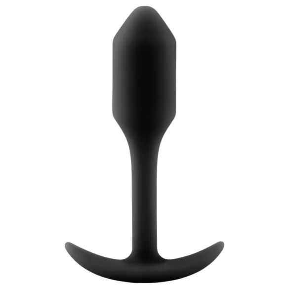 b-vibe Snug Plug 1 - anaal plug met binnengewicht (55g) - zwart
